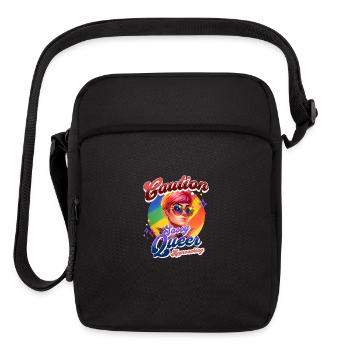 CAUTION SASSY QUEER APPROACHING - Upright Crossbody Bag - black - Front