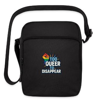 Too queer to disappear. - Upright Crossbody Bag - black - Front