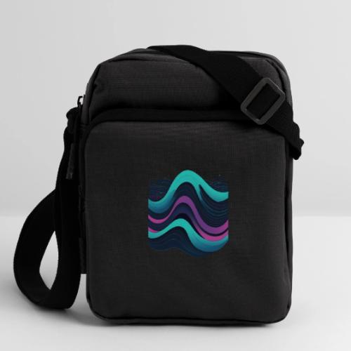 Abstract Wavy Ocean Pattern - Upright Crossbody Bag