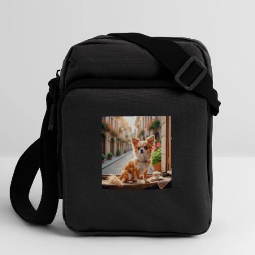 Morning coffee Chihuahua - Upright Crossbody Bag