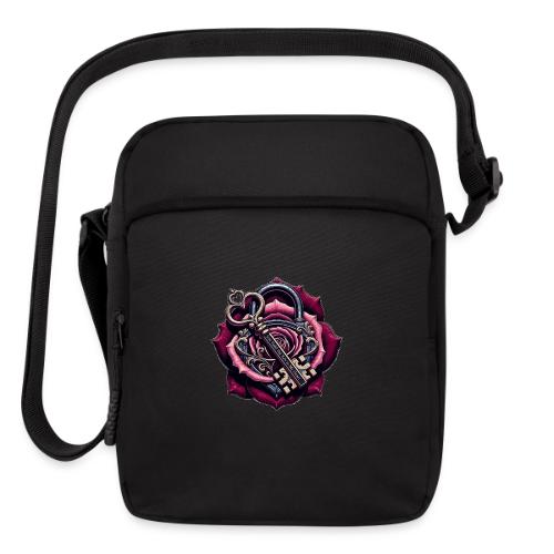 You Hold the Key to My Heart Rose Lock T-Shirt - Upright Crossbody Bag