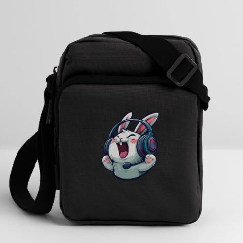 Gamer Bunny Headset Cartoon Design - Upright Crossbody Bag