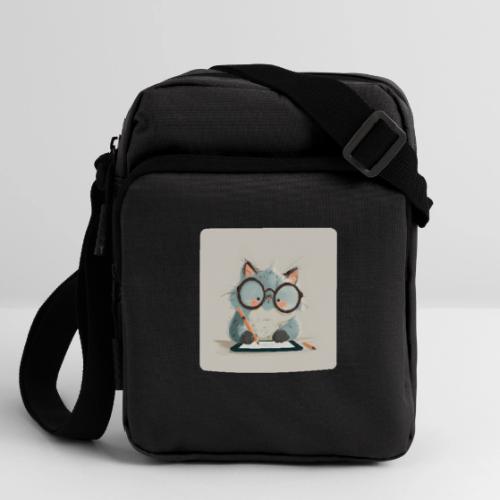 Creative Cat Digital Artist Illustration - Upright Crossbody Bag