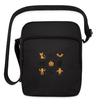 Minimalist Halloween Ornaments - Upright Crossbody Bag - black - Front