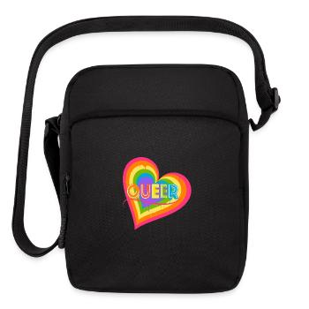 Queer Typo for Pride Month Equal Rights LGBTQ - Upright Crossbody Bag - black - Front
