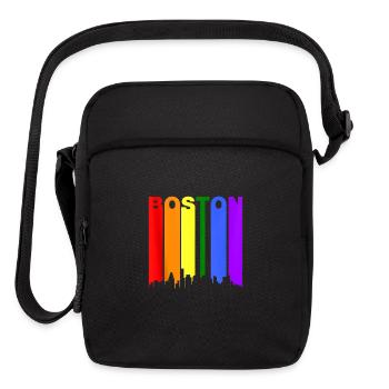 Massachusetts Gay Pride Rainbow Skyline - Upright Crossbody Bag - black - Front
