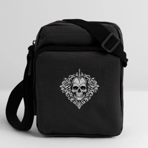Gothic Filigree Skull - Upright Crossbody Bag
