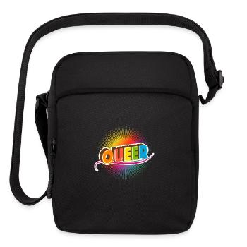 Queer Typo for Pride Month Equal Rights LGBTQ - Upright Crossbody Bag - black - Front