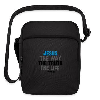 John 14:6 - Upright Crossbody Bag - black - Front