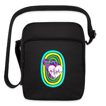 Stethoscope, heartbeat, and rainbow - Upright Crossbody Bag - black - Front