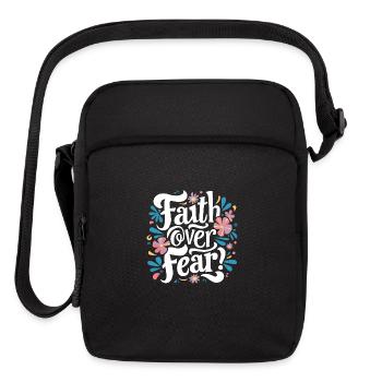 faith over fear - Upright Crossbody Bag - black - Front
