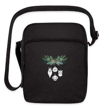 Animal Ornament Festivity - Upright Crossbody Bag - black - Front
