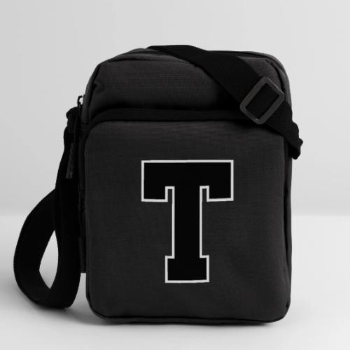 Varsity Letter T Athletic Font Design - Upright Crossbody Bag