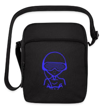 Cool DJ Alien Extraterrestrial Music Club Party - Upright Crossbody Bag - black - Front