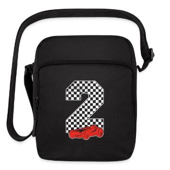 Checkerboard 2 Racecar Grid - Upright Crossbody Bag - black - Front