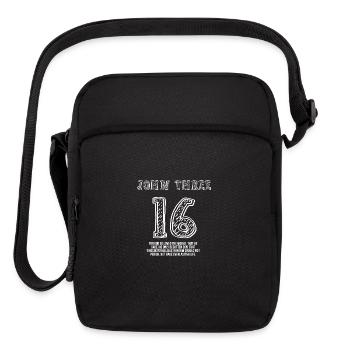 John 3 16 Christian design - Upright Crossbody Bag - black - Front
