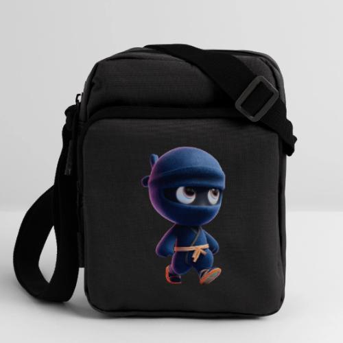 Playful Cartoon Baby Ninja Walking Happily - Upright Crossbody Bag