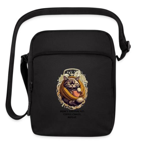 Powered by Sarcasm Cat Tee - Upright Crossbody Bag