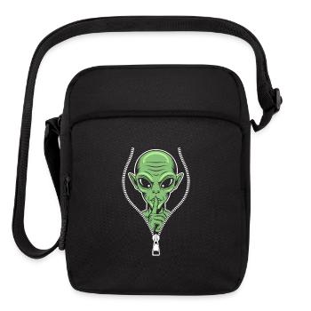 Alien Zipper Shhh Illusion - Upright Crossbody Bag - black - Front