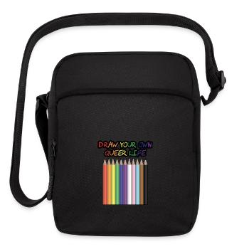 Draw Your Own Queer Life (Progress colours) - Upright Crossbody Bag - black - Front
