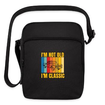 Vintage classic car design - Upright Crossbody Bag - black - Front