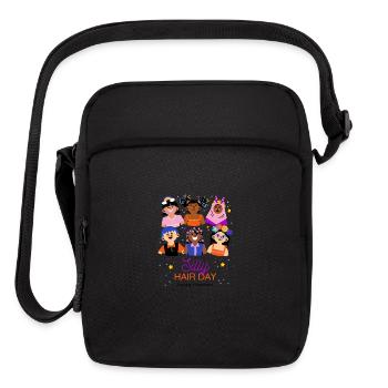 Silly hair day - Upright Crossbody Bag - black - Front