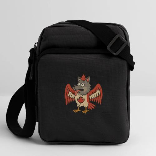 Maple-Mad Wolfbird – Quirky Canadian Creature - Upright Crossbody Bag