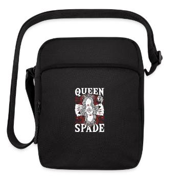 Lucky Poker Knight Queen Spade Cards Game Casino - Upright Crossbody Bag - black - Front