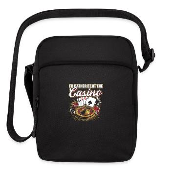 Gambling House Casino Night Rather Be at Casino - Upright Crossbody Bag - black - Front