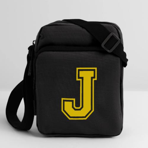 Letter J – Capital Athletic Alphabet Monogram - Upright Crossbody Bag