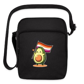 Avocado Lesbian Flag Pride LGBT Queer Sapphic - Upright Crossbody Bag - black - Front