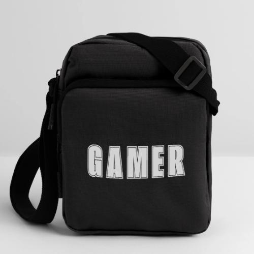 Gamer Collegiate White Text Design - Upright Crossbody Bag