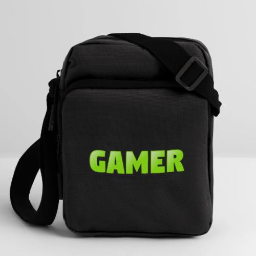 Gamer Neon Green Gaming Logo Design - Upright Crossbody Bag