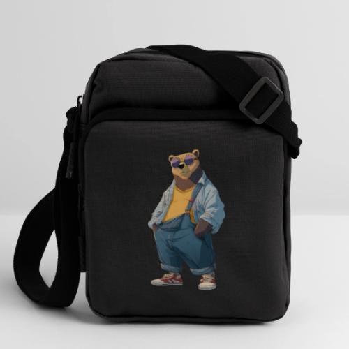 Fashion Streetwear Bear Cartoon Art - Upright Crossbody Bag
