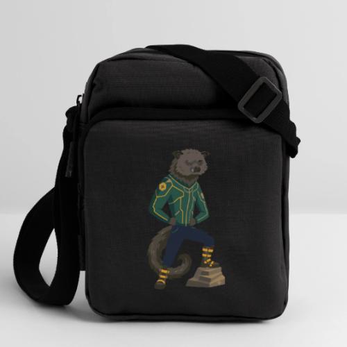 Raccoon Ranger in Neon Armor - Upright Crossbody Bag