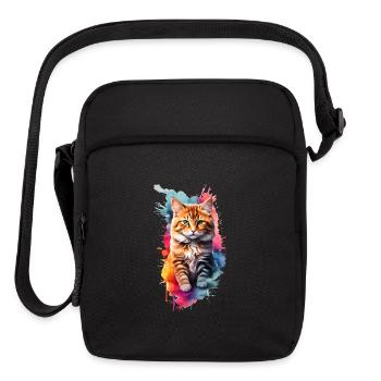 Cute cat colors - Upright Crossbody Bag - black - Front