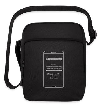 Teacher Mode On School Graphic Funny Teaching - Upright Crossbody Bag - black - Front