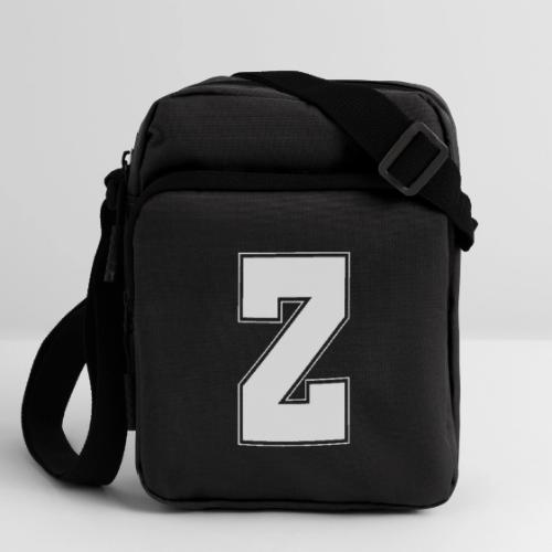 White Letter Z – Varsity Alphabet Monogram - Upright Crossbody Bag