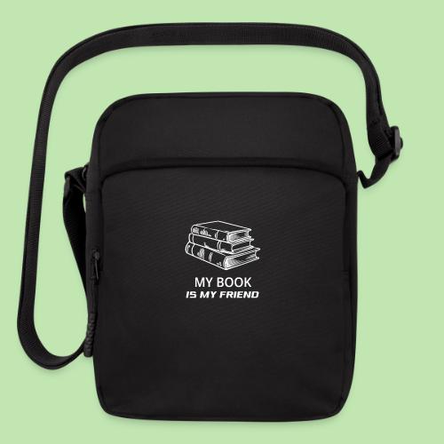 book lover t-shirt, book day shirt, my book is my - Upright Crossbody Bag