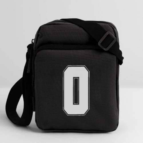 White Number 0 – Varsity Font - Upright Crossbody Bag