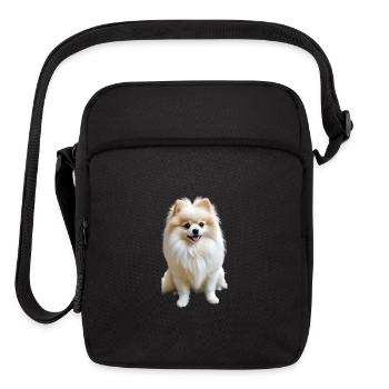 Nimbus Pup: Fluffy Luminescence - Upright Crossbody Bag - black - Front