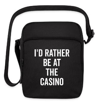 I’d Rather Be at The Casino - Upright Crossbody Bag - black - Front