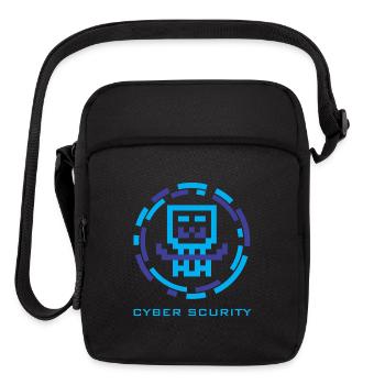 Cyber Shield Pixel Emblem - Upright Crossbody Bag - black - Front