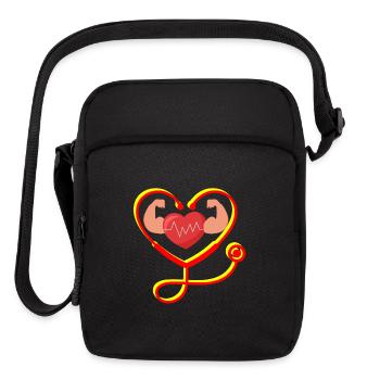 Stethoscope - Upright Crossbody Bag - black - Front