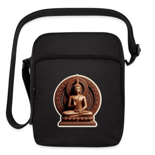 Buddha Statue in meditation and Hand Mudra - Upright Crossbody Bag
