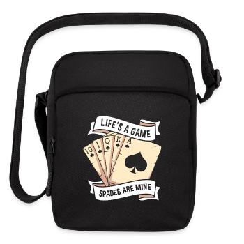 Spades Casino Card Game - Upright Crossbody Bag - black - Front