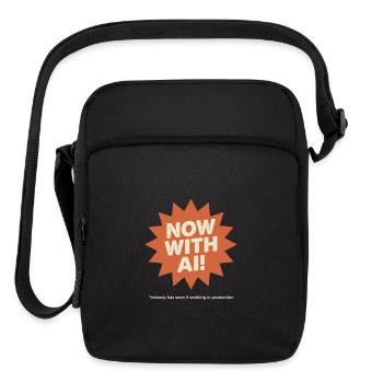 Now With AI Starburst Tee - Upright Crossbody Bag - black - Front