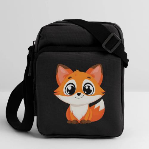 Adorable Cartoon Fox with Big Innocent Eyes - Upright Crossbody Bag