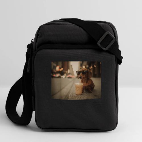 Funny Dachshund Iced Coffee Lover Tee - Upright Crossbody Bag