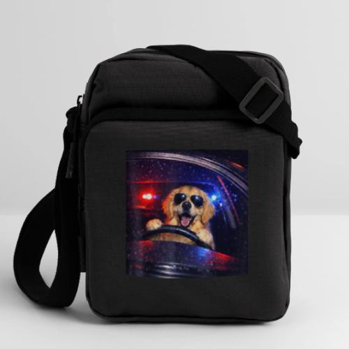 Funny Police Golden Retriever Meme Tee - Upright Crossbody Bag